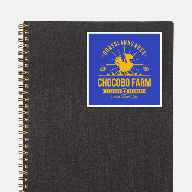 Chocobo Farm-none glossy sticker-Alundrart