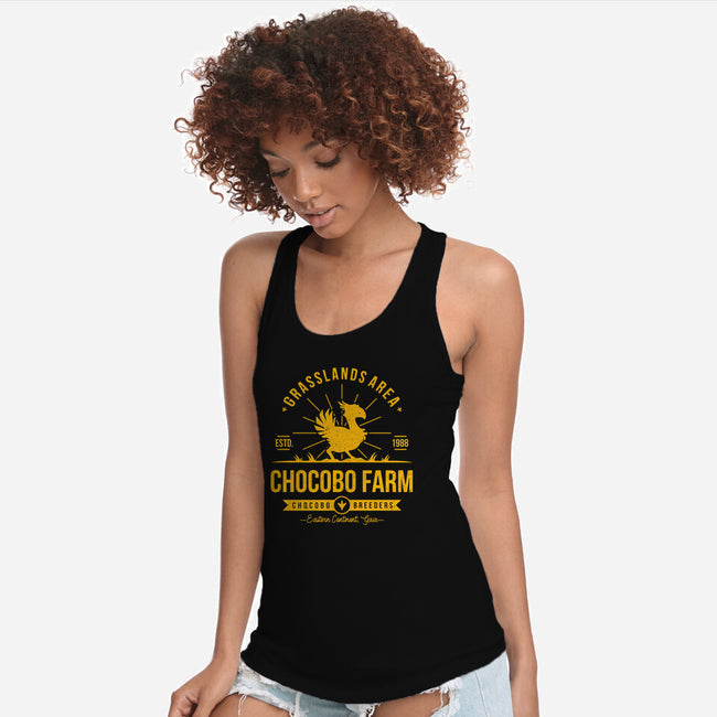 Chocobo Farm-womens racerback tank-Alundrart