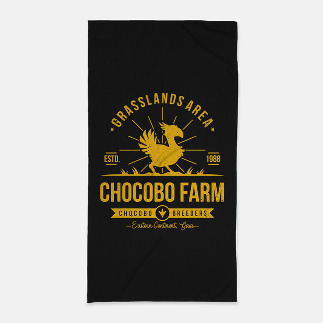 Chocobo Farm-none beach towel-Alundrart