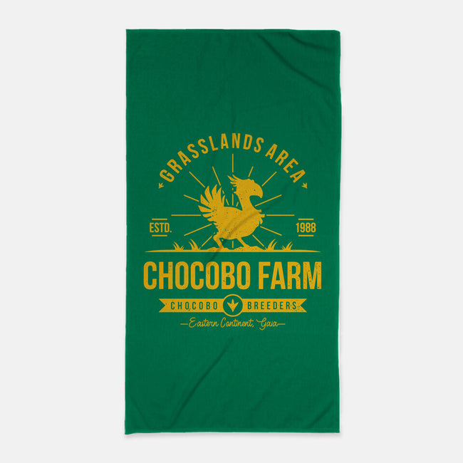 Chocobo Farm-none beach towel-Alundrart