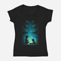 Lightning Bugs-womens v-neck tee-Vallina84