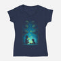 Lightning Bugs-womens v-neck tee-Vallina84