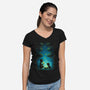 Lightning Bugs-womens v-neck tee-Vallina84