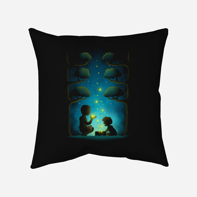 Lightning Bugs-none removable cover w insert throw pillow-Vallina84