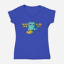 Hungry Cats-womens v-neck tee-teesgeex