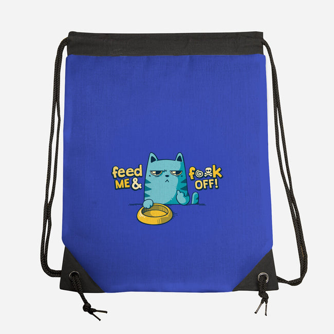 Hungry Cats-none drawstring bag-teesgeex