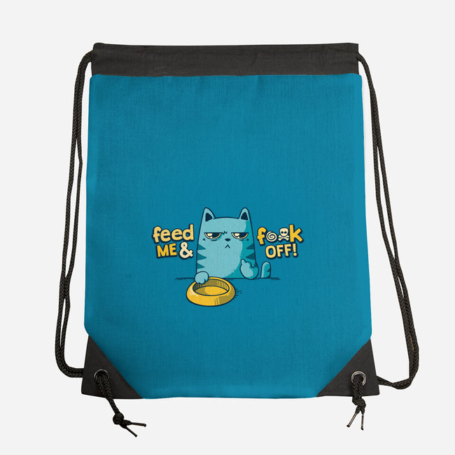 Hungry Cats-none drawstring bag-teesgeex