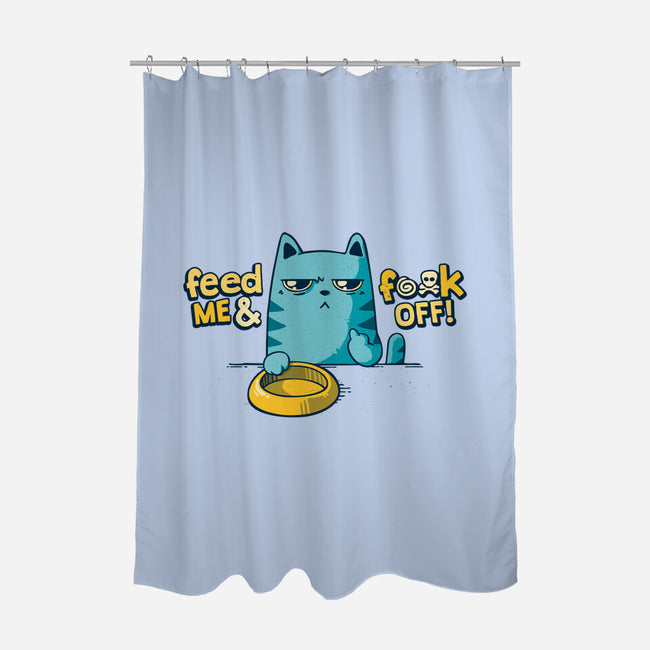 Hungry Cats-none polyester shower curtain-teesgeex