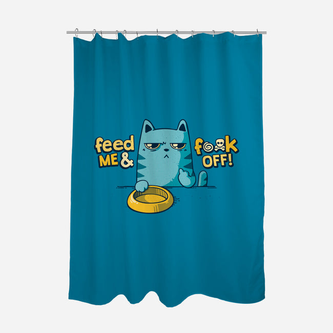 Hungry Cats-none polyester shower curtain-teesgeex