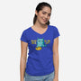 Hungry Cats-womens v-neck tee-teesgeex