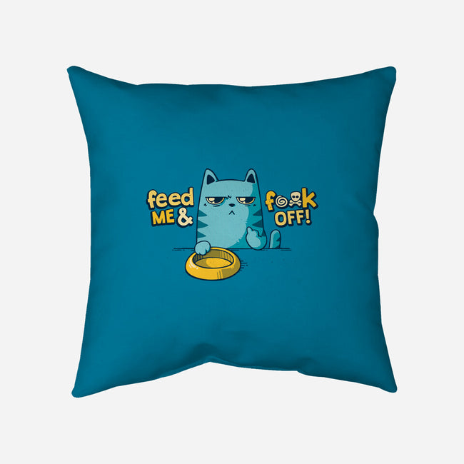 Hungry Cats-none removable cover throw pillow-teesgeex