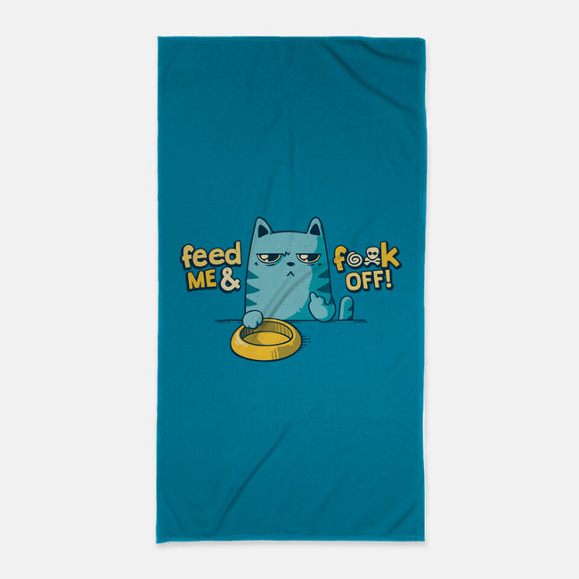 Hungry Cats-none beach towel-teesgeex