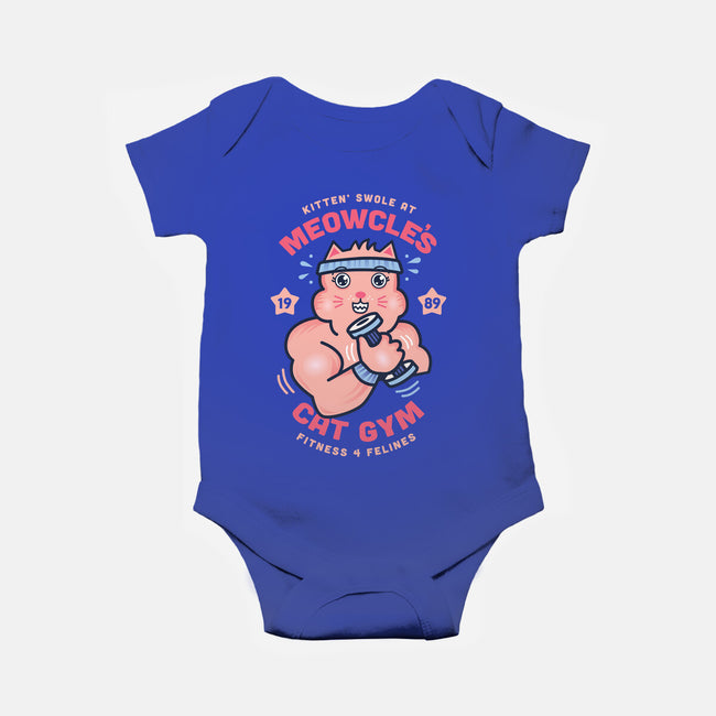 Meowcle's Cat Gym-baby basic onesie-hbdesign