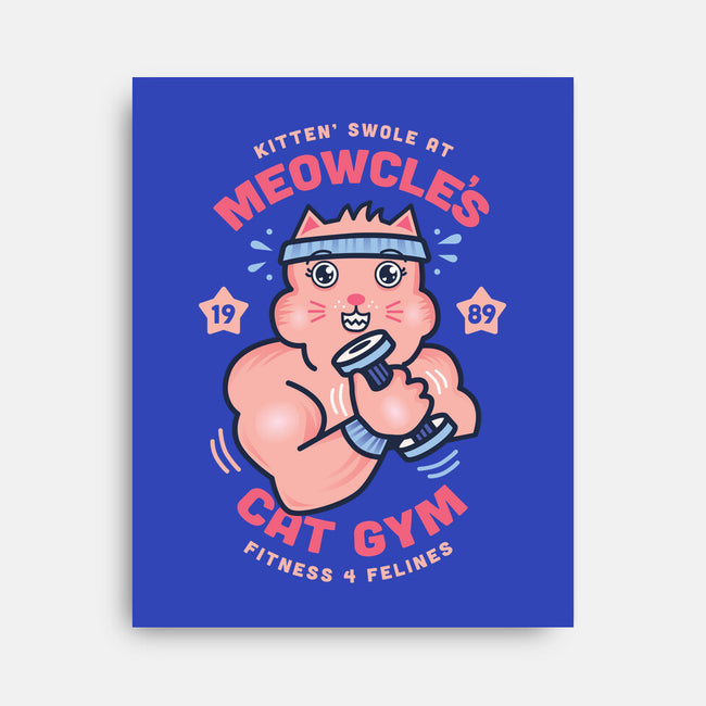 Meowcle's Cat Gym-none stretched canvas-hbdesign