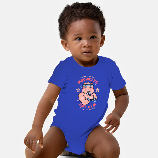 Meowcle's Cat Gym-baby basic onesie-hbdesign
