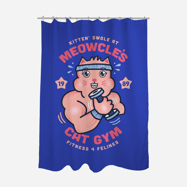 Meowcle's Cat Gym-none polyester shower curtain-hbdesign