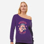 Meowcle's Cat Gym-womens off shoulder sweatshirt-hbdesign