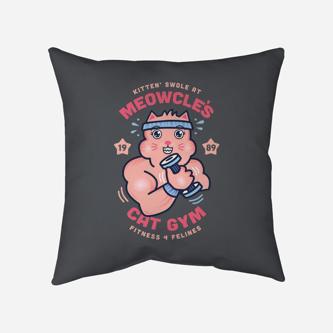 Meowcle's Cat Gym-none removable cover throw pillow-hbdesign