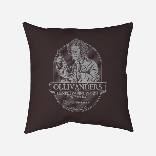 Ollivanders Fine Wands-none removable cover w insert throw pillow-Azafran