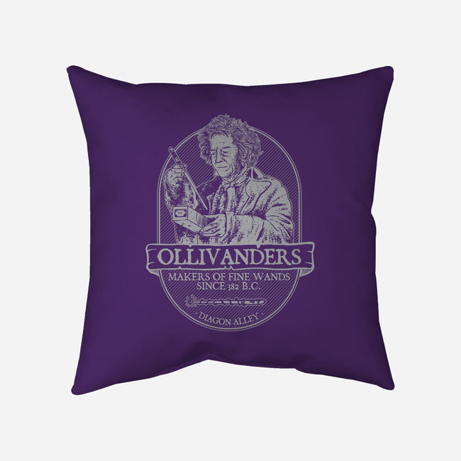 Ollivanders Fine Wands-none removable cover w insert throw pillow-Azafran