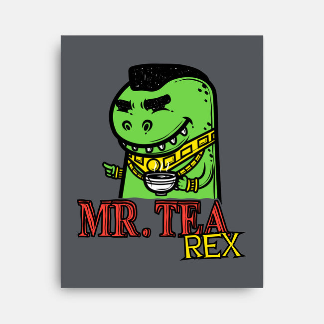 Mr. Tea Rex-none stretched canvas-krisren28