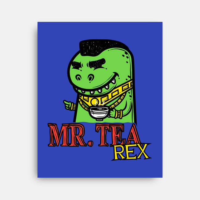 Mr. Tea Rex-none stretched canvas-krisren28