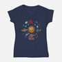 Set Dice Solar System-womens v-neck tee-Vallina84