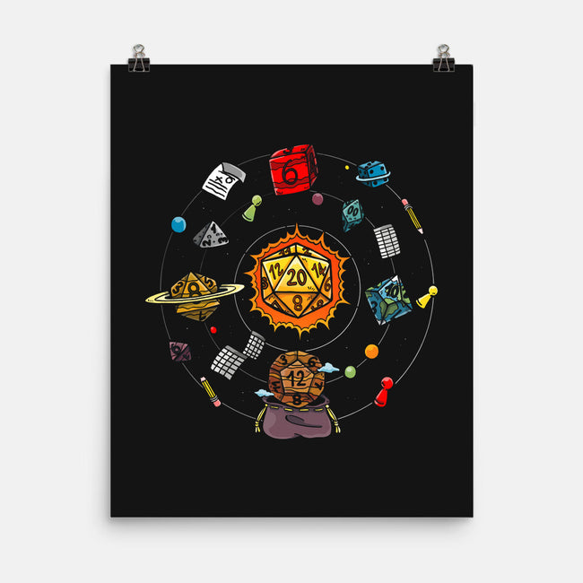 Set Dice Solar System-none matte poster-Vallina84