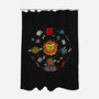 Set Dice Solar System-none polyester shower curtain-Vallina84