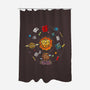 Set Dice Solar System-none polyester shower curtain-Vallina84