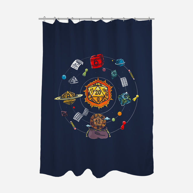 Set Dice Solar System-none polyester shower curtain-Vallina84