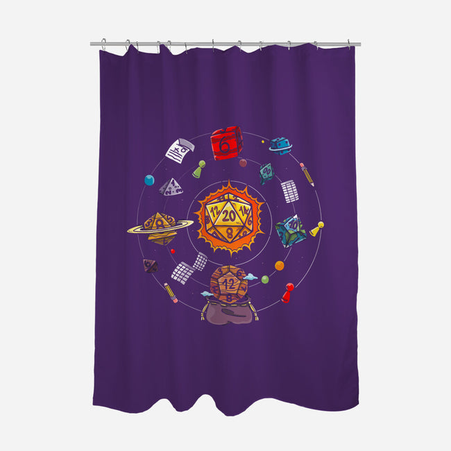 Set Dice Solar System-none polyester shower curtain-Vallina84