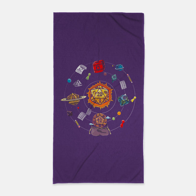 Set Dice Solar System-none beach towel-Vallina84