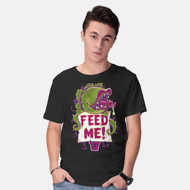 Feed Me Seymour!-mens basic tee-Nemons