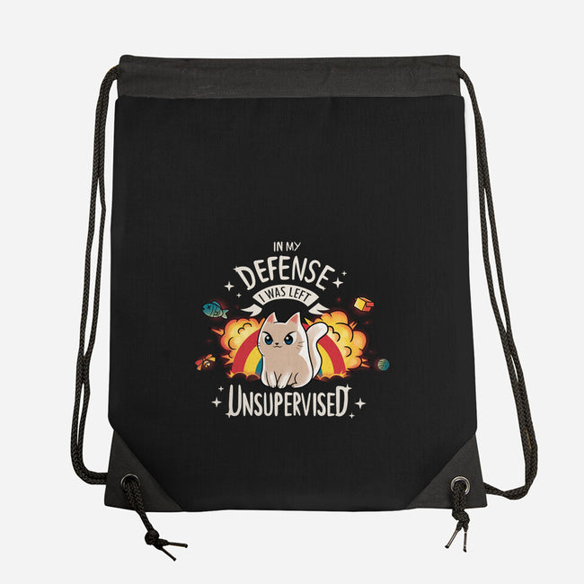 Unsupervised Cat-none drawstring bag-Typhoonic