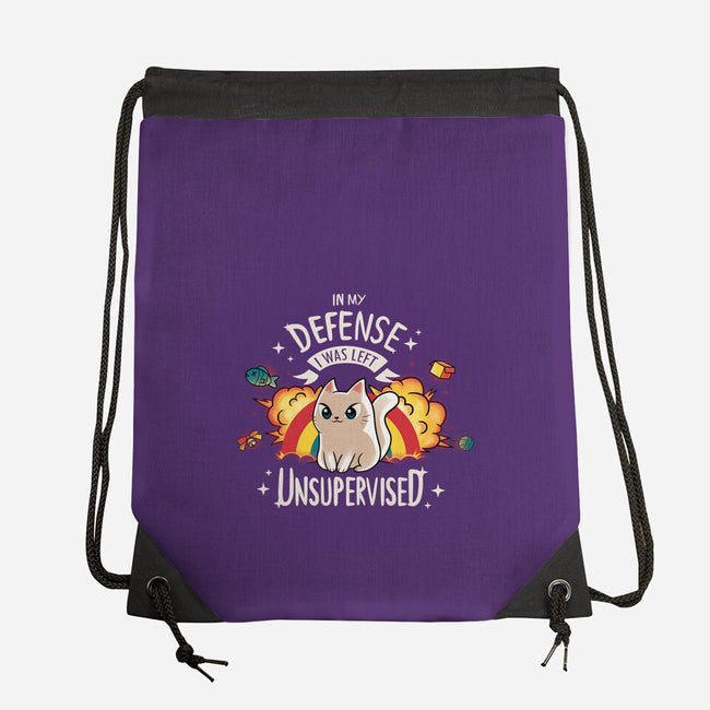 Unsupervised Cat-none drawstring bag-Typhoonic