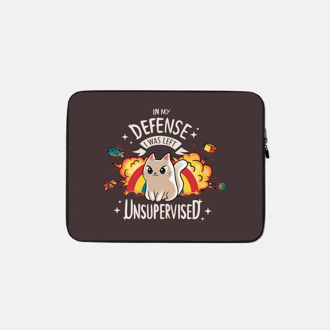 Unsupervised Cat-none zippered laptop sleeve-Typhoonic