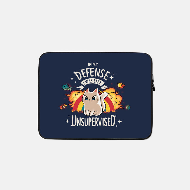 Unsupervised Cat-none zippered laptop sleeve-Typhoonic