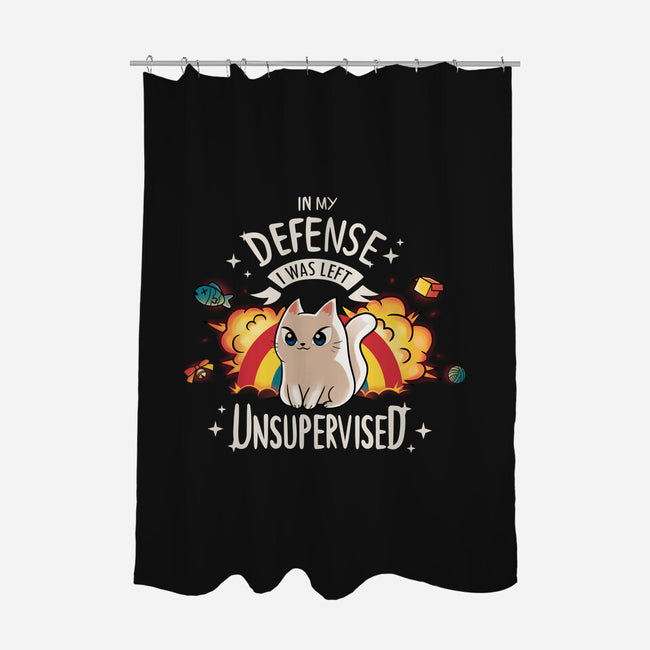 Unsupervised Cat-none polyester shower curtain-Typhoonic