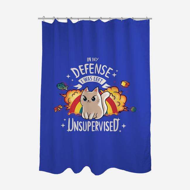 Unsupervised Cat-none polyester shower curtain-Typhoonic