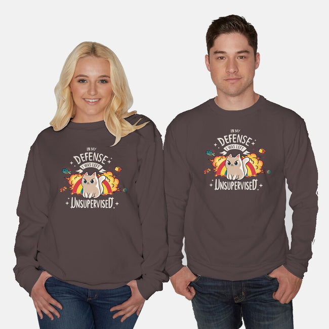 Unsupervised Cat-unisex crew neck sweatshirt-Typhoonic
