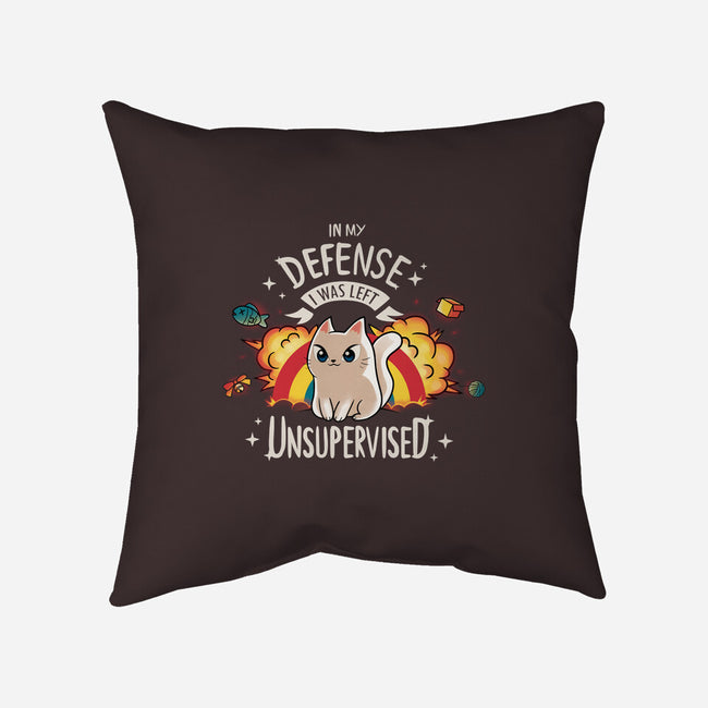 Unsupervised Cat-none removable cover w insert throw pillow-Typhoonic