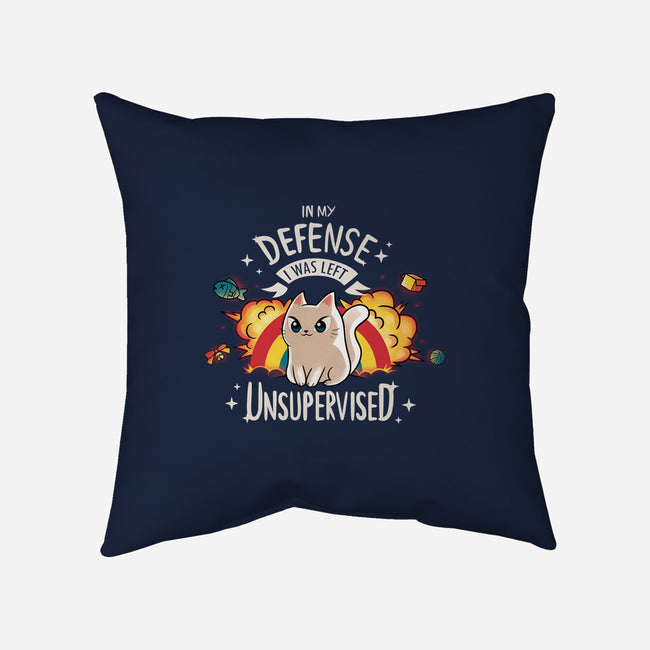 Unsupervised Cat-none removable cover w insert throw pillow-Typhoonic