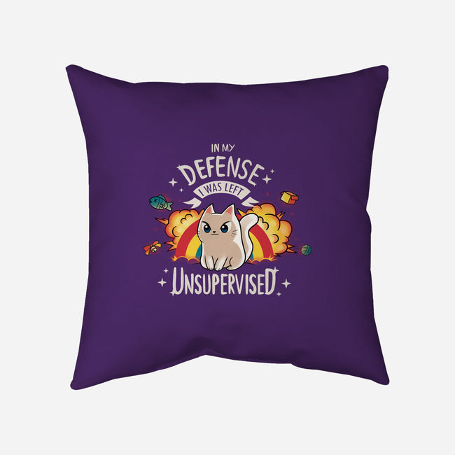 Unsupervised Cat-none removable cover w insert throw pillow-Typhoonic