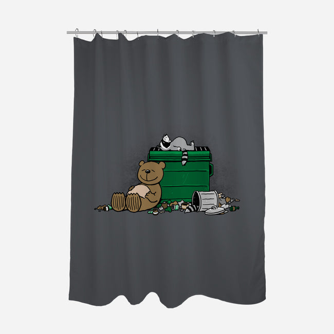 Trashnuts-none polyester shower curtain-pigboom