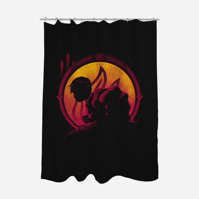 Fire Master-none polyester shower curtain-teesgeex