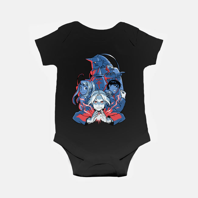 Team Fullmetal-baby basic onesie-jmcg