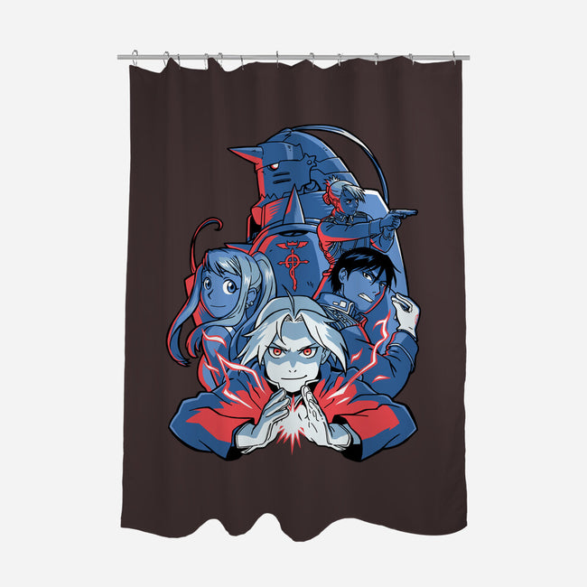 Team Fullmetal-none polyester shower curtain-jmcg