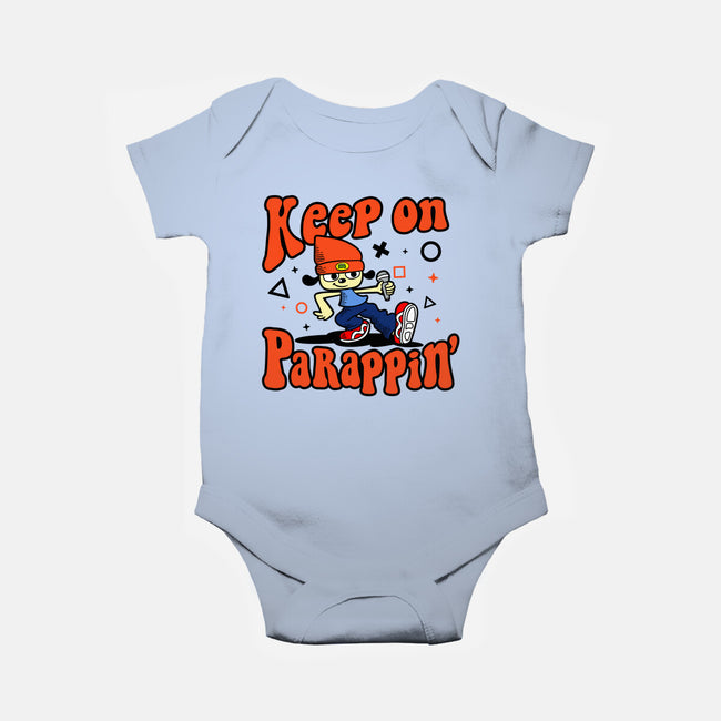 Keep On PaRappin-baby basic onesie-demonigote