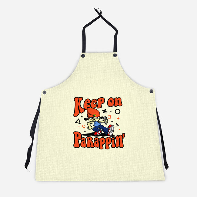 Keep On PaRappin-unisex kitchen apron-demonigote